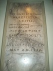 Plaque in the First Baptist Church in America